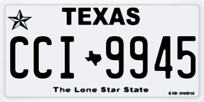 TX license plate CCI9945