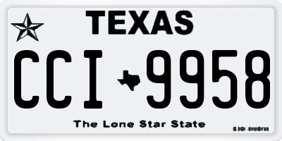 TX license plate CCI9958