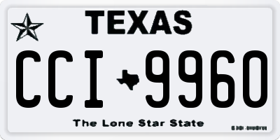 TX license plate CCI9960