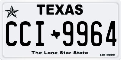 TX license plate CCI9964
