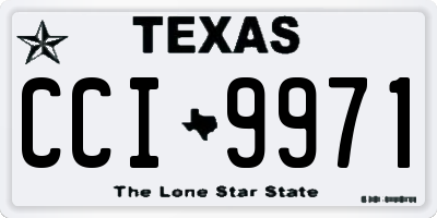 TX license plate CCI9971