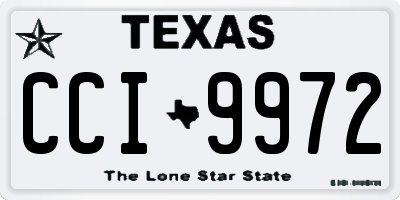 TX license plate CCI9972