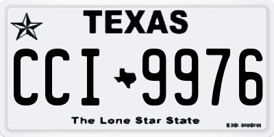 TX license plate CCI9976