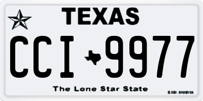 TX license plate CCI9977