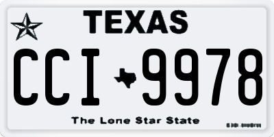 TX license plate CCI9978