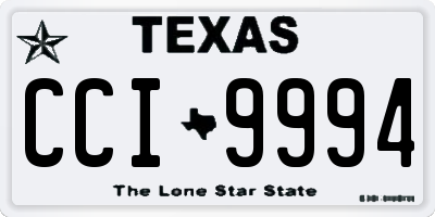TX license plate CCI9994