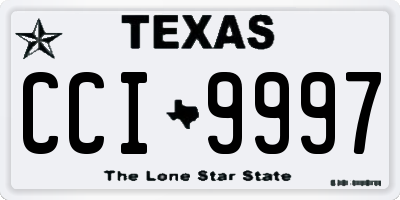 TX license plate CCI9997