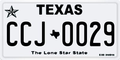 TX license plate CCJ0029