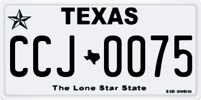 TX license plate CCJ0075