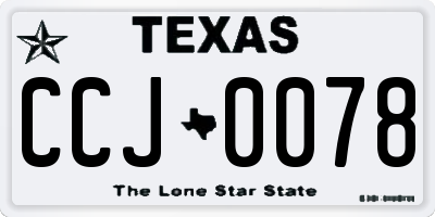TX license plate CCJ0078