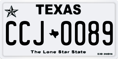 TX license plate CCJ0089