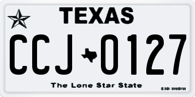 TX license plate CCJ0127
