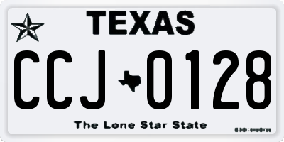TX license plate CCJ0128