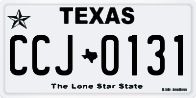 TX license plate CCJ0131