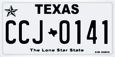 TX license plate CCJ0141