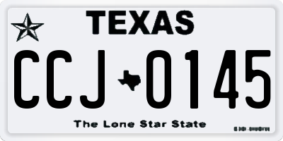 TX license plate CCJ0145