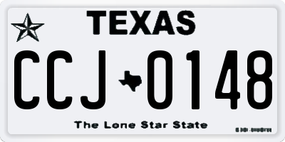 TX license plate CCJ0148