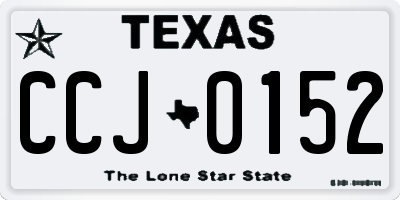 TX license plate CCJ0152
