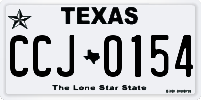 TX license plate CCJ0154