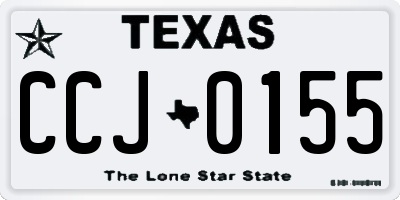TX license plate CCJ0155