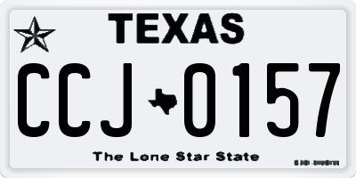 TX license plate CCJ0157
