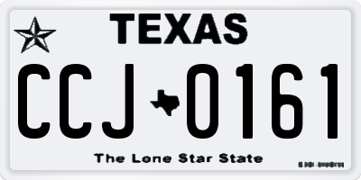 TX license plate CCJ0161
