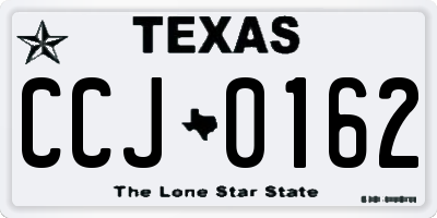 TX license plate CCJ0162