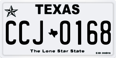 TX license plate CCJ0168