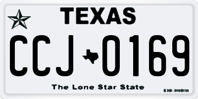 TX license plate CCJ0169