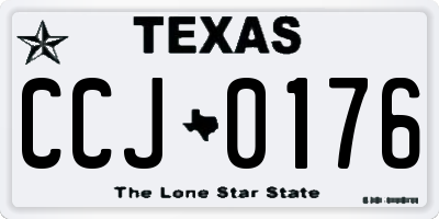 TX license plate CCJ0176