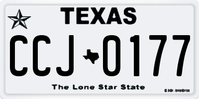 TX license plate CCJ0177