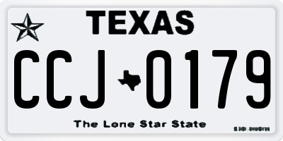 TX license plate CCJ0179