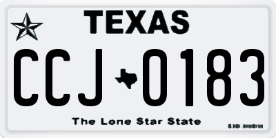 TX license plate CCJ0183