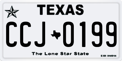TX license plate CCJ0199
