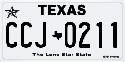 TX license plate CCJ0211