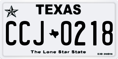 TX license plate CCJ0218