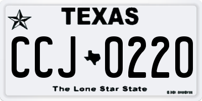 TX license plate CCJ0220
