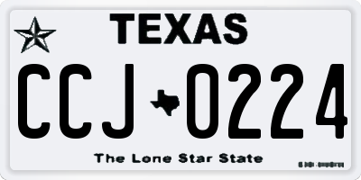 TX license plate CCJ0224