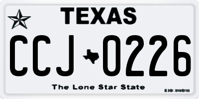 TX license plate CCJ0226
