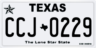 TX license plate CCJ0229