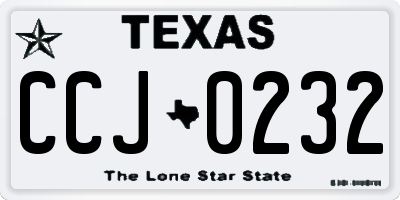 TX license plate CCJ0232