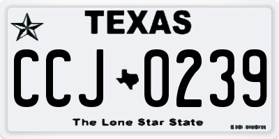 TX license plate CCJ0239