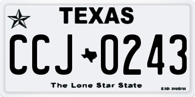TX license plate CCJ0243