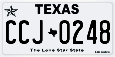 TX license plate CCJ0248