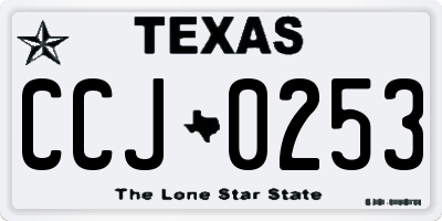 TX license plate CCJ0253