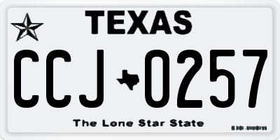 TX license plate CCJ0257