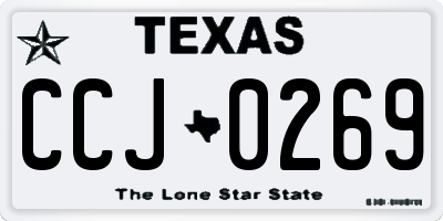 TX license plate CCJ0269