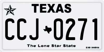 TX license plate CCJ0271