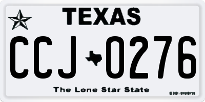 TX license plate CCJ0276