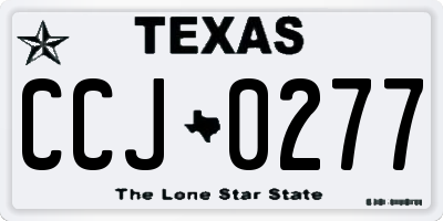 TX license plate CCJ0277